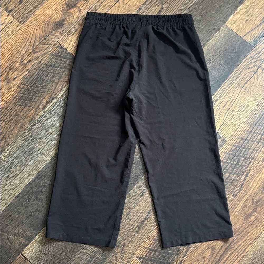 Embracelife Athleisure Black Wide Leg Cropped Pants Women’s Size XL - Picture 2 of 4